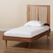 Baxton Studio Kioshi Mid-Century Modern Transitional Ash Walnut Finished Wood Twin Size Platform Bed 180-11150-11158-Zoro - alternate 9